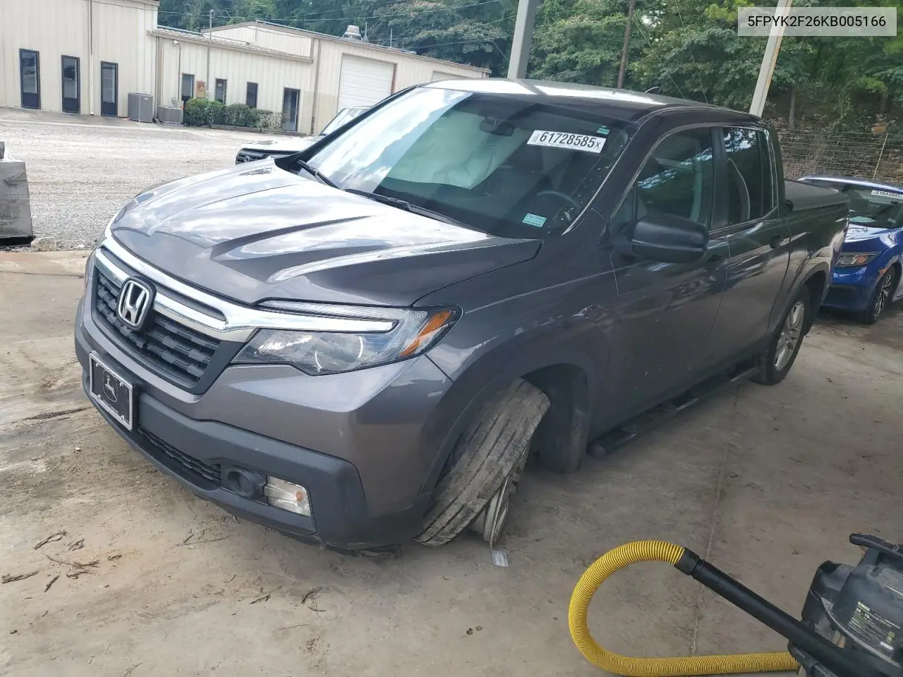 2019 Honda Ridgeline Rt VIN: 5FPYK2F26KB005166 Lot: 61728585