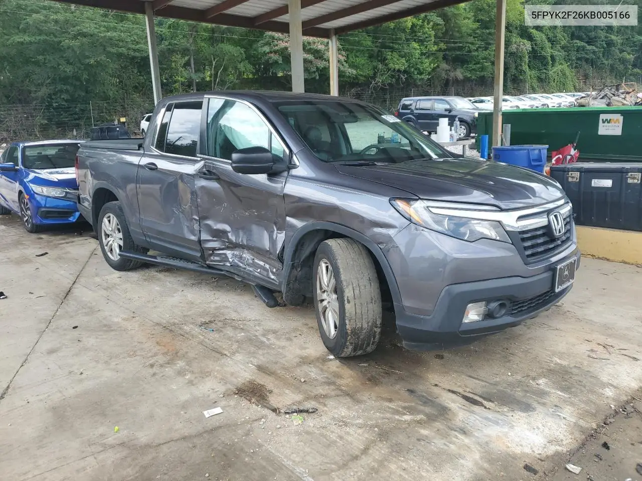2019 Honda Ridgeline Rt VIN: 5FPYK2F26KB005166 Lot: 61728585