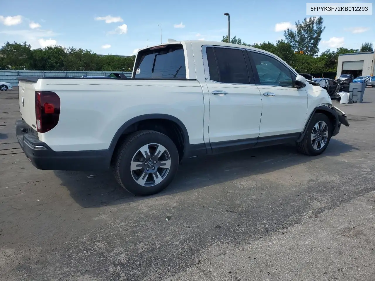 2019 Honda Ridgeline Rtl VIN: 5FPYK3F72KB012293 Lot: 61972405