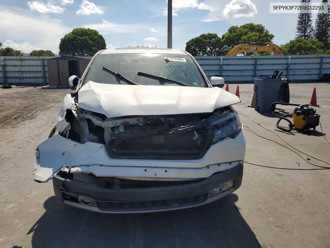 2019 Honda Ridgeline Rtl VIN: 5FPYK3F72KB012293 Lot: 61972405