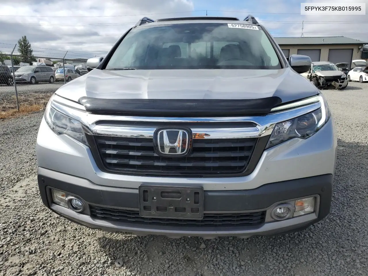2019 Honda Ridgeline Rtl VIN: 5FPYK3F75KB015995 Lot: 62758905