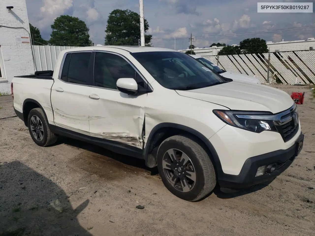 2019 Honda Ridgeline Rtl VIN: 5FPYK3F50KB019287 Lot: 62890975