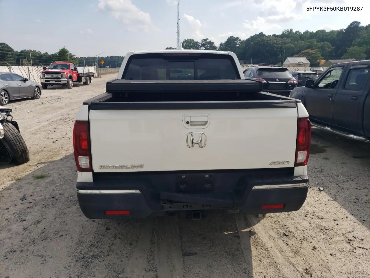 2019 Honda Ridgeline Rtl VIN: 5FPYK3F50KB019287 Lot: 62890975