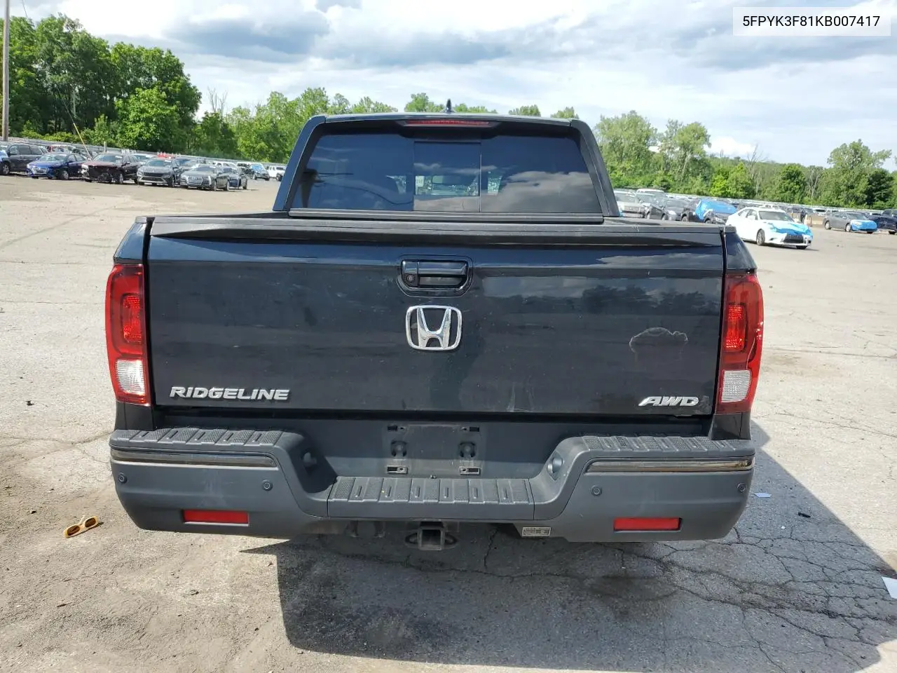 2019 Honda Ridgeline Black Edition VIN: 5FPYK3F81KB007417 Lot: 63871595