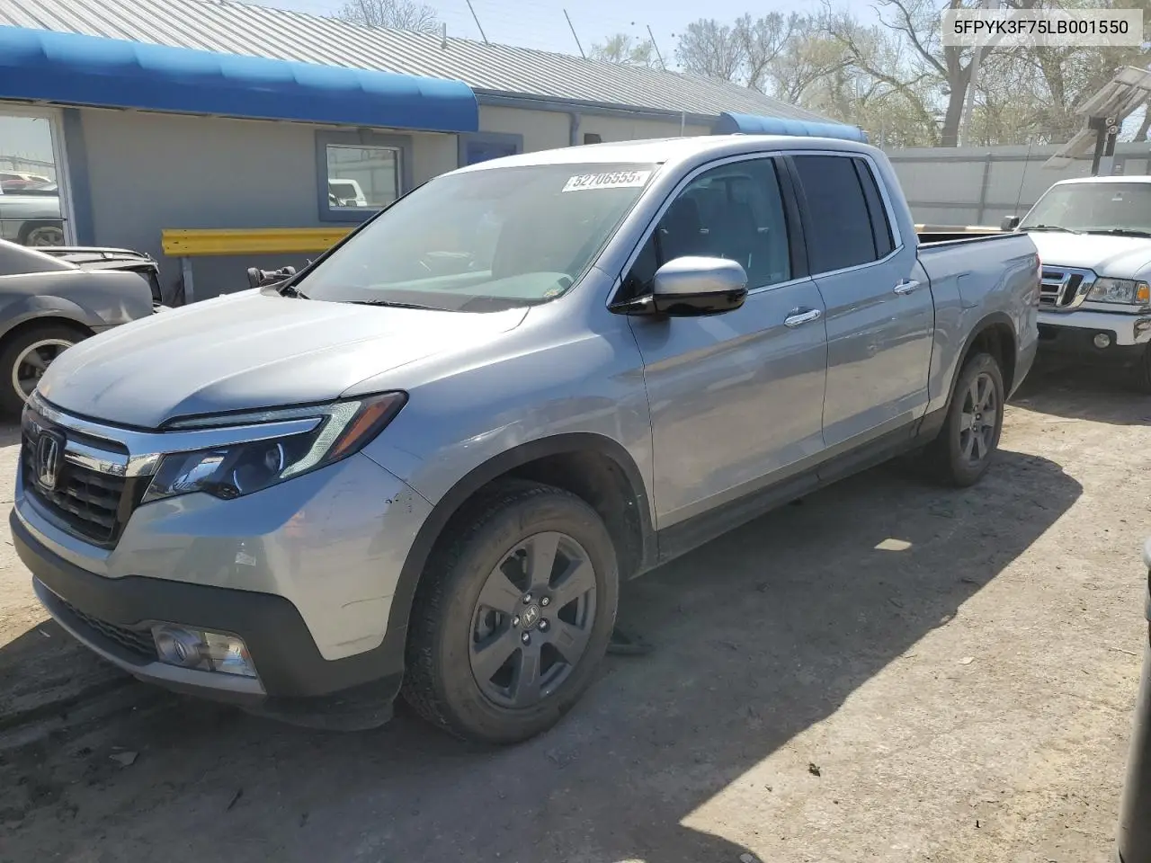 2020 Honda Ridgeline Rtl VIN: 5FPYK3F75LB001550 Lot: 52706555