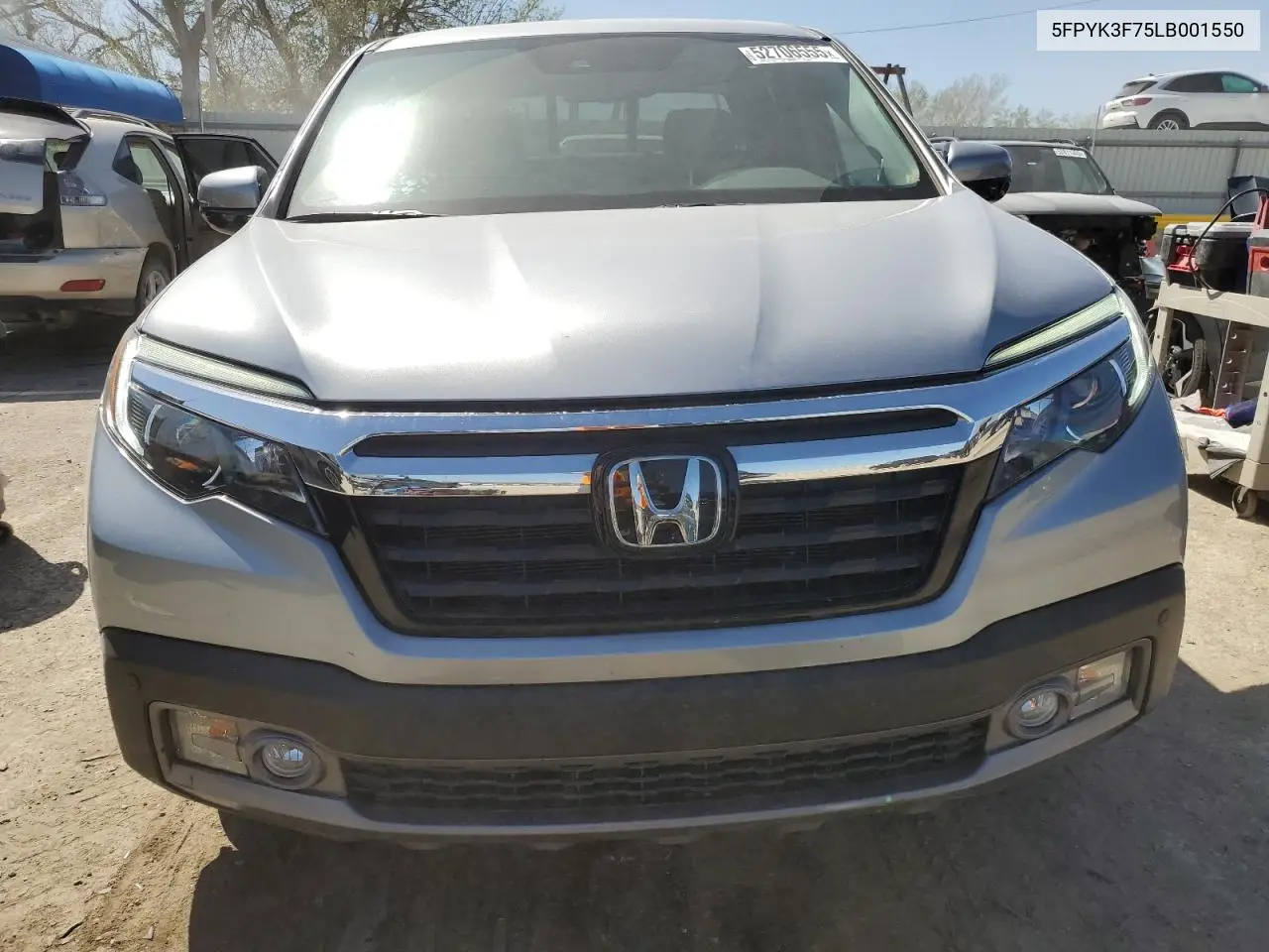 2020 Honda Ridgeline Rtl VIN: 5FPYK3F75LB001550 Lot: 52706555