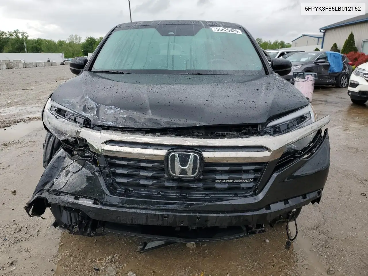2020 Honda Ridgeline Black Edition VIN: 5FPYK3F86LB012162 Lot: 55620905