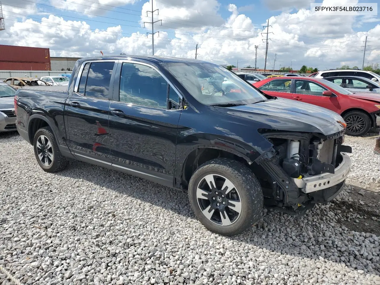 2020 Honda Ridgeline Rtl VIN: 5FPYK3F54LB023716 Lot: 56197155