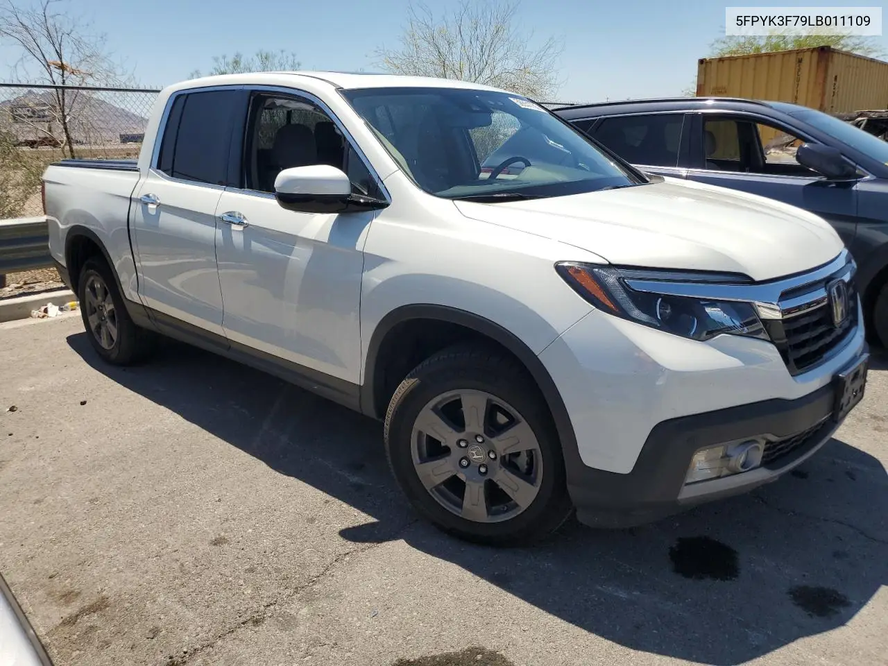 2020 Honda Ridgeline Rtl VIN: 5FPYK3F79LB011109 Lot: 56551735