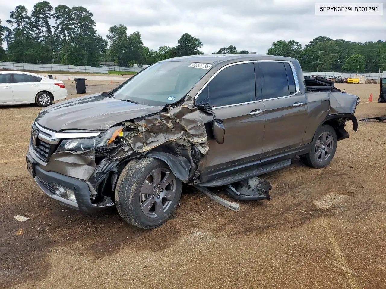 2020 Honda Ridgeline Rtl VIN: 5FPYK3F79LB001891 Lot: 58569255