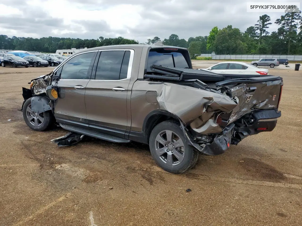 2020 Honda Ridgeline Rtl VIN: 5FPYK3F79LB001891 Lot: 58569255