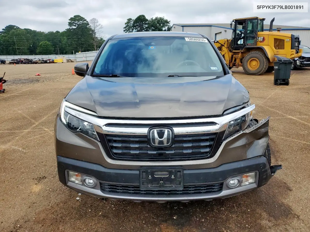2020 Honda Ridgeline Rtl VIN: 5FPYK3F79LB001891 Lot: 58569255