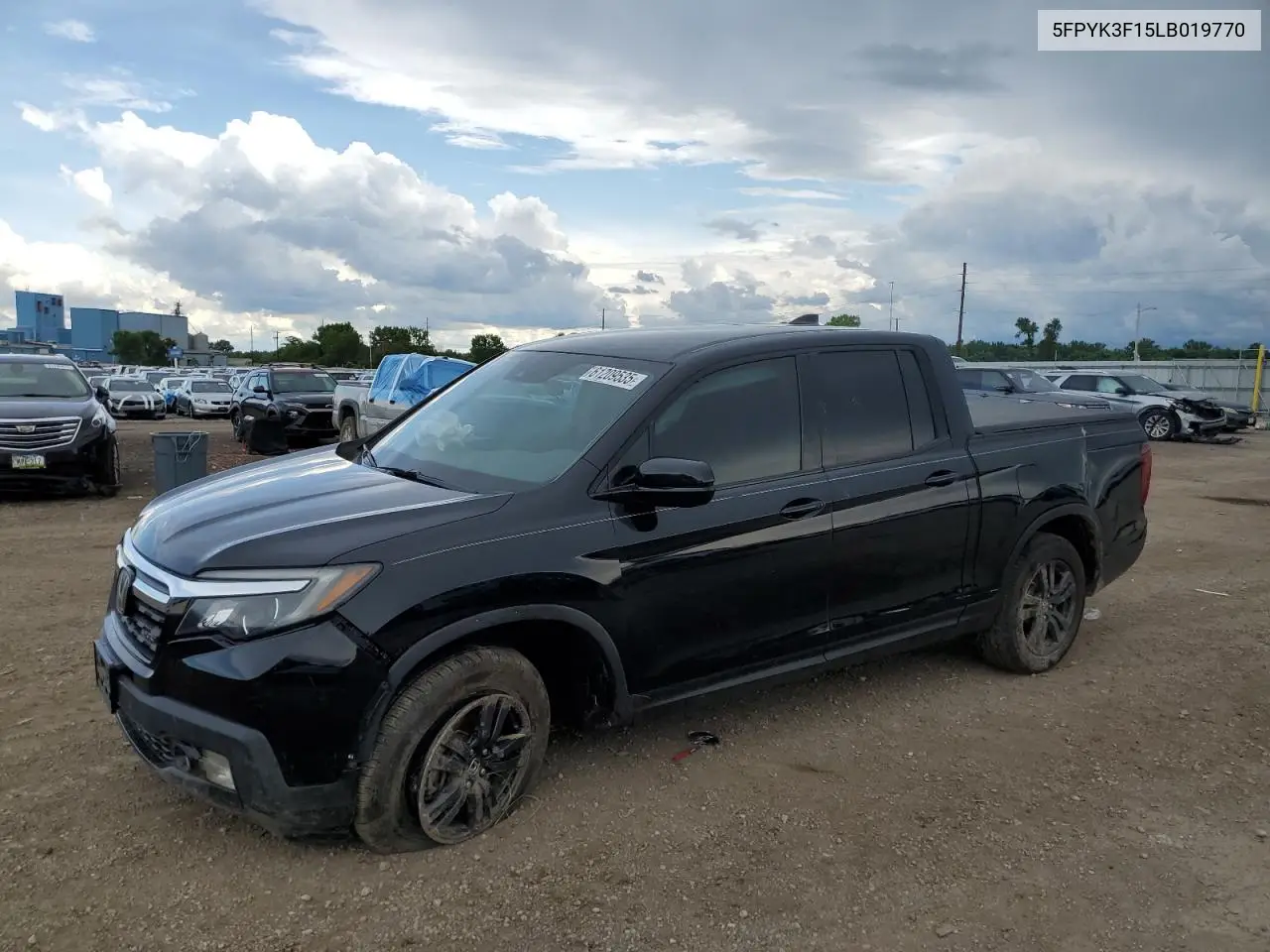 2020 Honda Ridgeline Sport VIN: 5FPYK3F15LB019770 Lot: 61209535