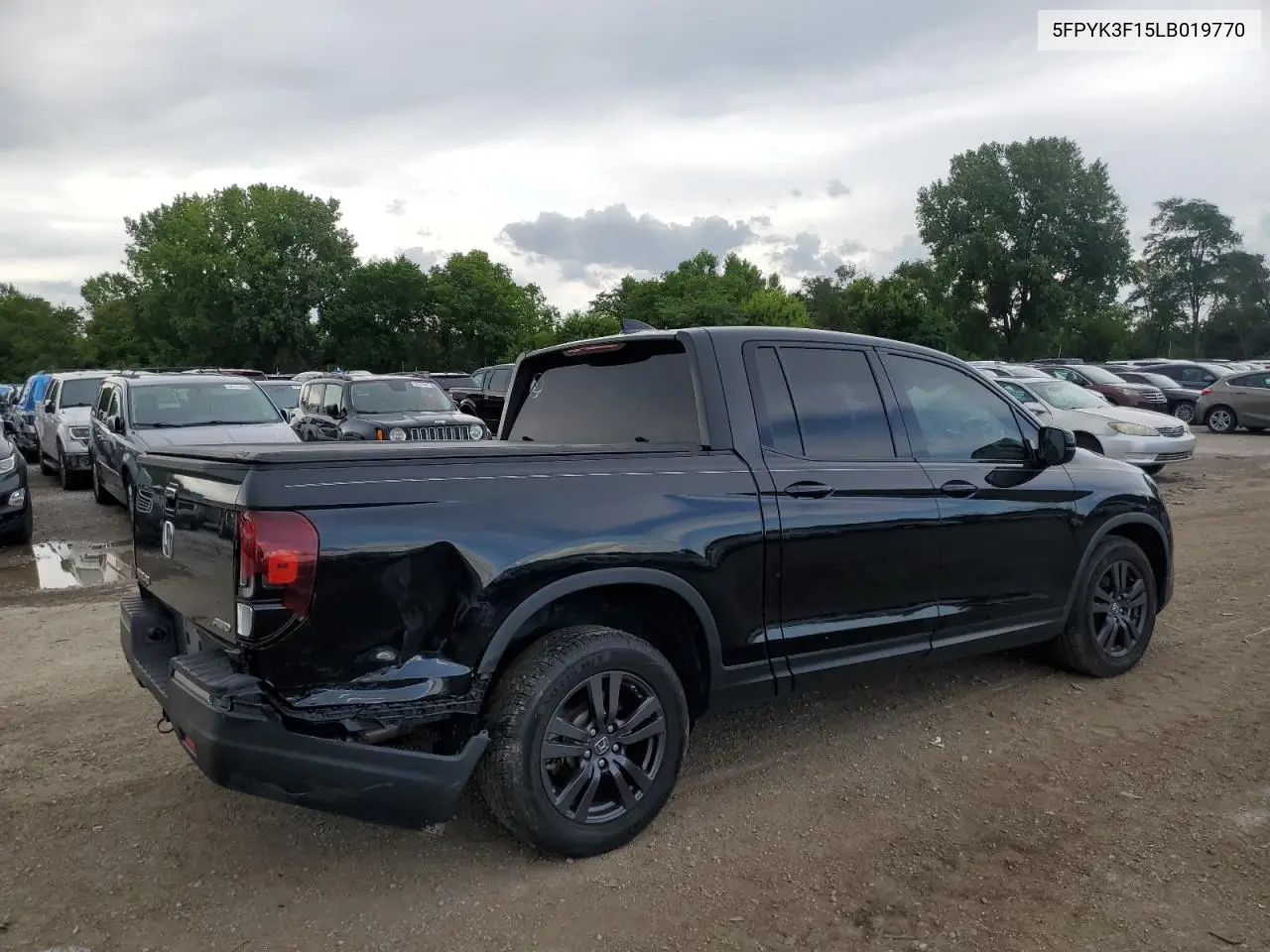 2020 Honda Ridgeline Sport VIN: 5FPYK3F15LB019770 Lot: 61209535