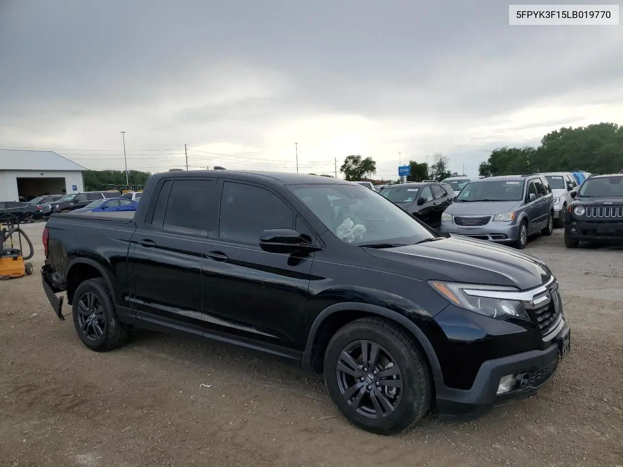 2020 Honda Ridgeline Sport VIN: 5FPYK3F15LB019770 Lot: 61209535