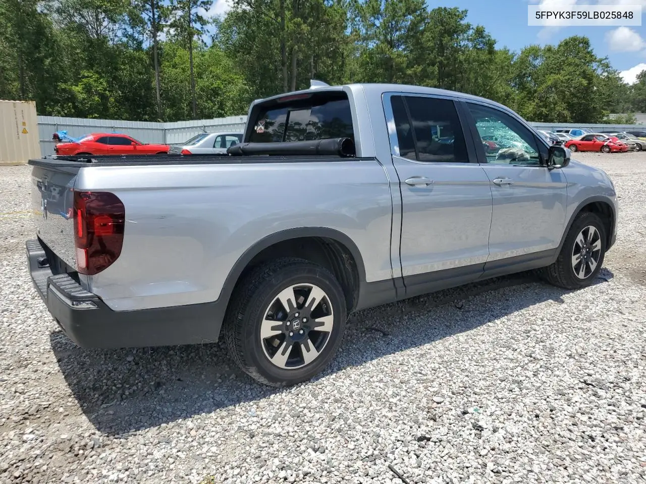 2020 Honda Ridgeline Rtl VIN: 5FPYK3F59LB025848 Lot: 61437425