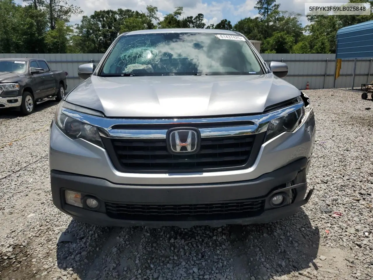 2020 Honda Ridgeline Rtl VIN: 5FPYK3F59LB025848 Lot: 61437425