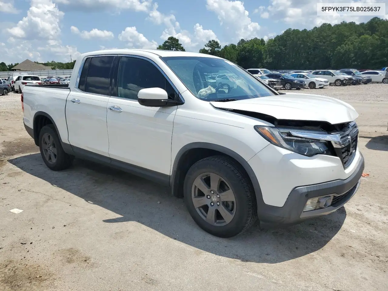 2020 Honda Ridgeline Rtl VIN: 5FPYK3F75LB025637 Lot: 61846715