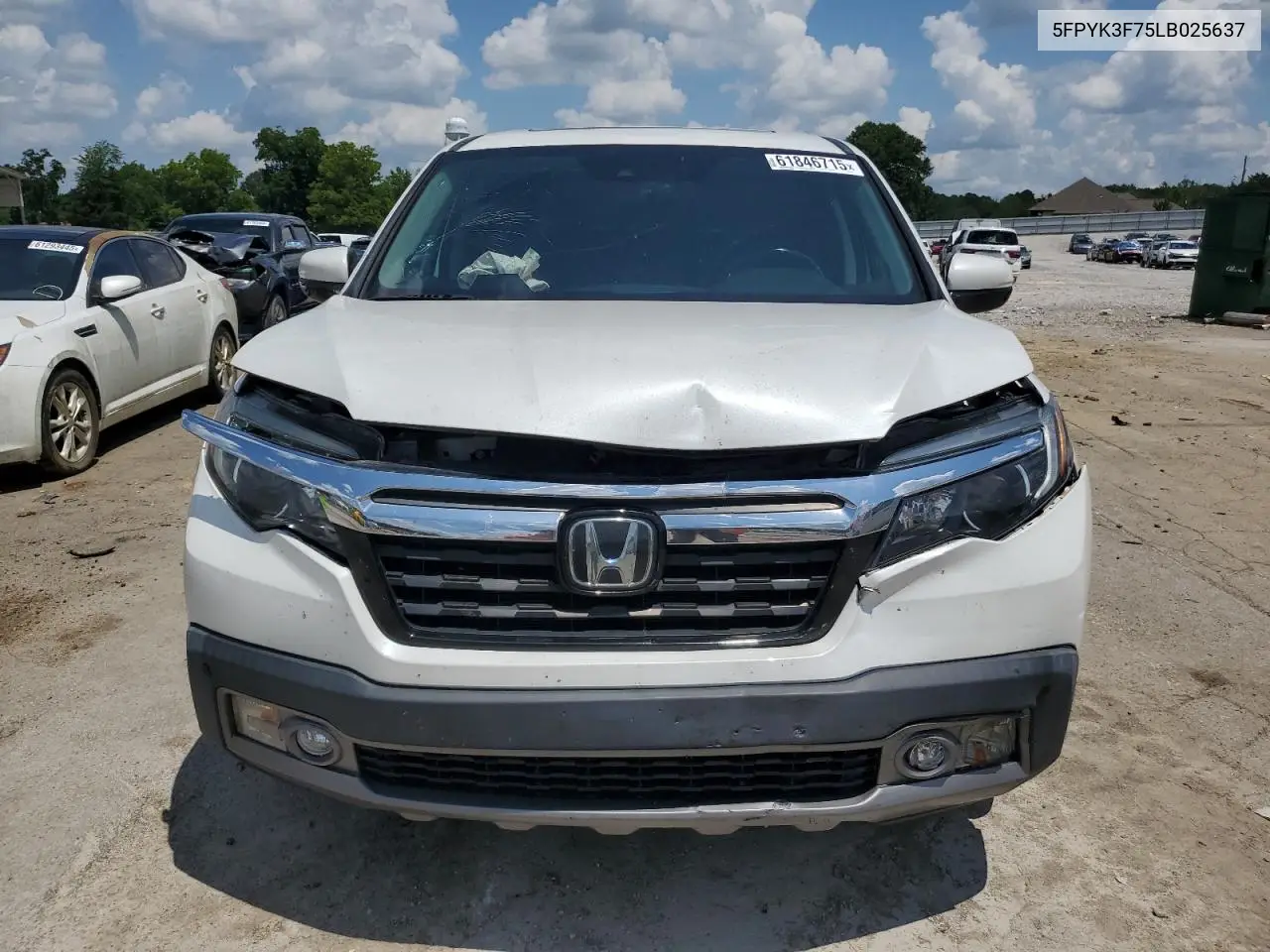 2020 Honda Ridgeline Rtl VIN: 5FPYK3F75LB025637 Lot: 61846715