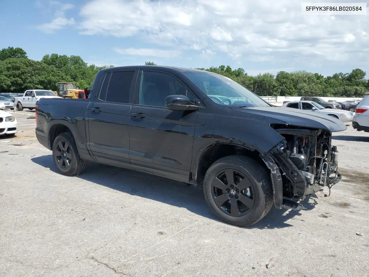 2020 Honda Ridgeline Black Edition VIN: 5FPYK3F86LB020584 Lot: 62712545