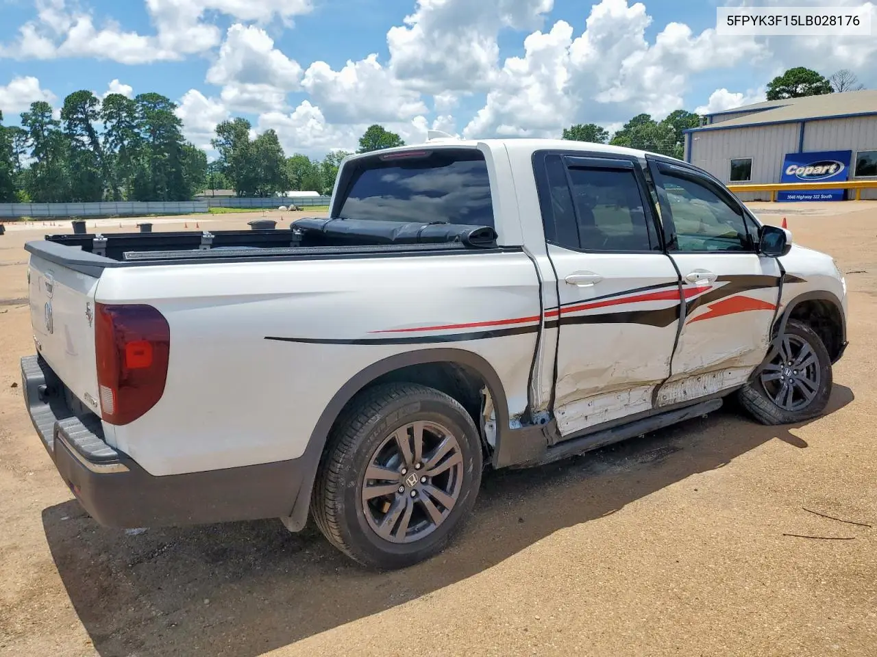 2020 Honda Ridgeline Sport VIN: 5FPYK3F15LB028176 Lot: 62750315
