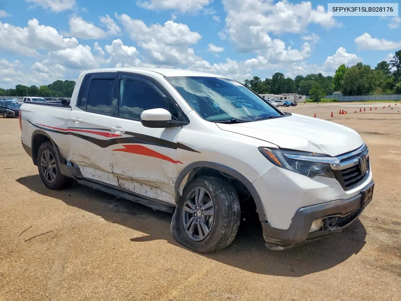 2020 Honda Ridgeline Sport VIN: 5FPYK3F15LB028176 Lot: 62750315