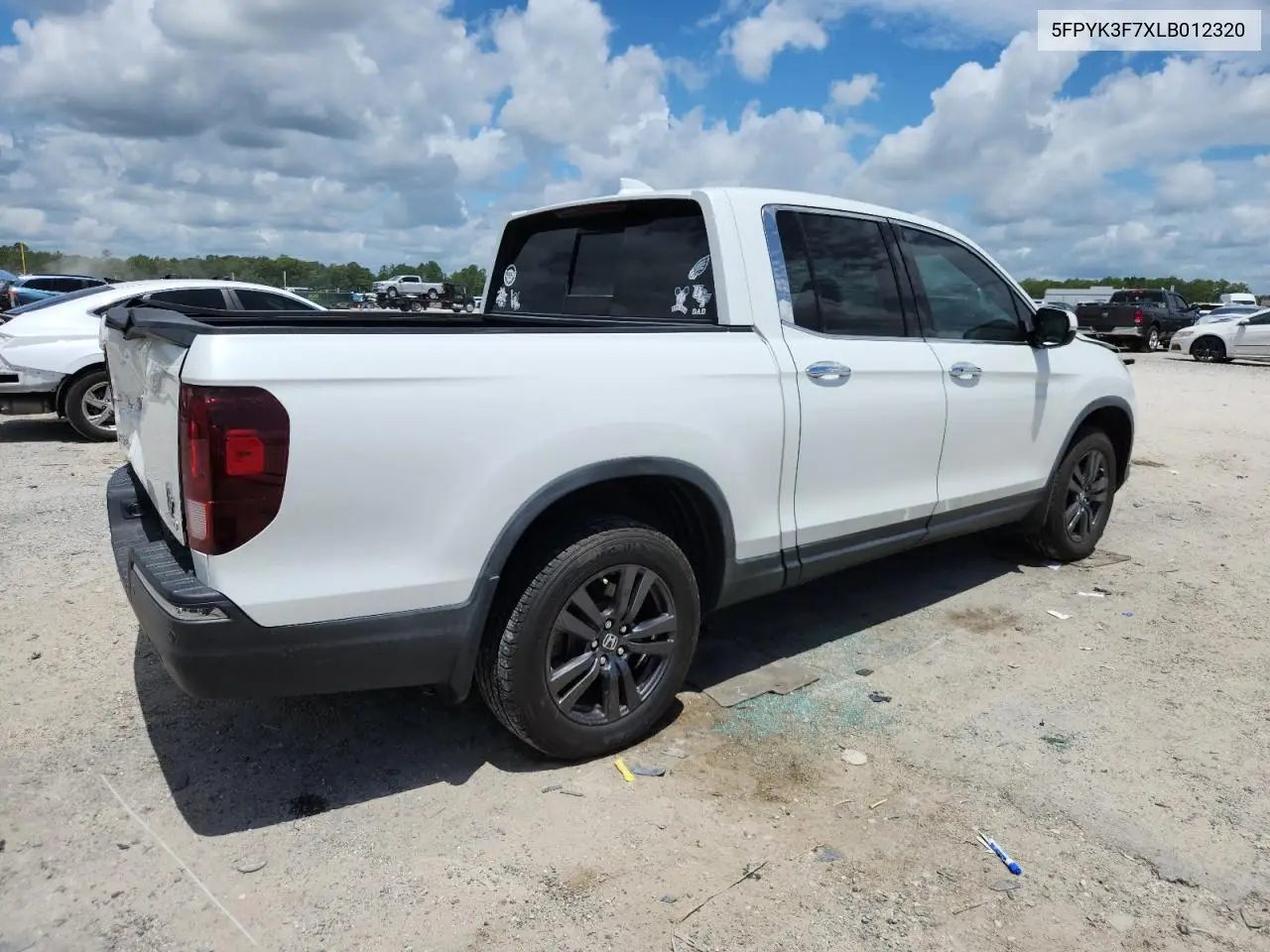 2020 Honda Ridgeline Rtl VIN: 5FPYK3F7XLB012320 Lot: 63284285