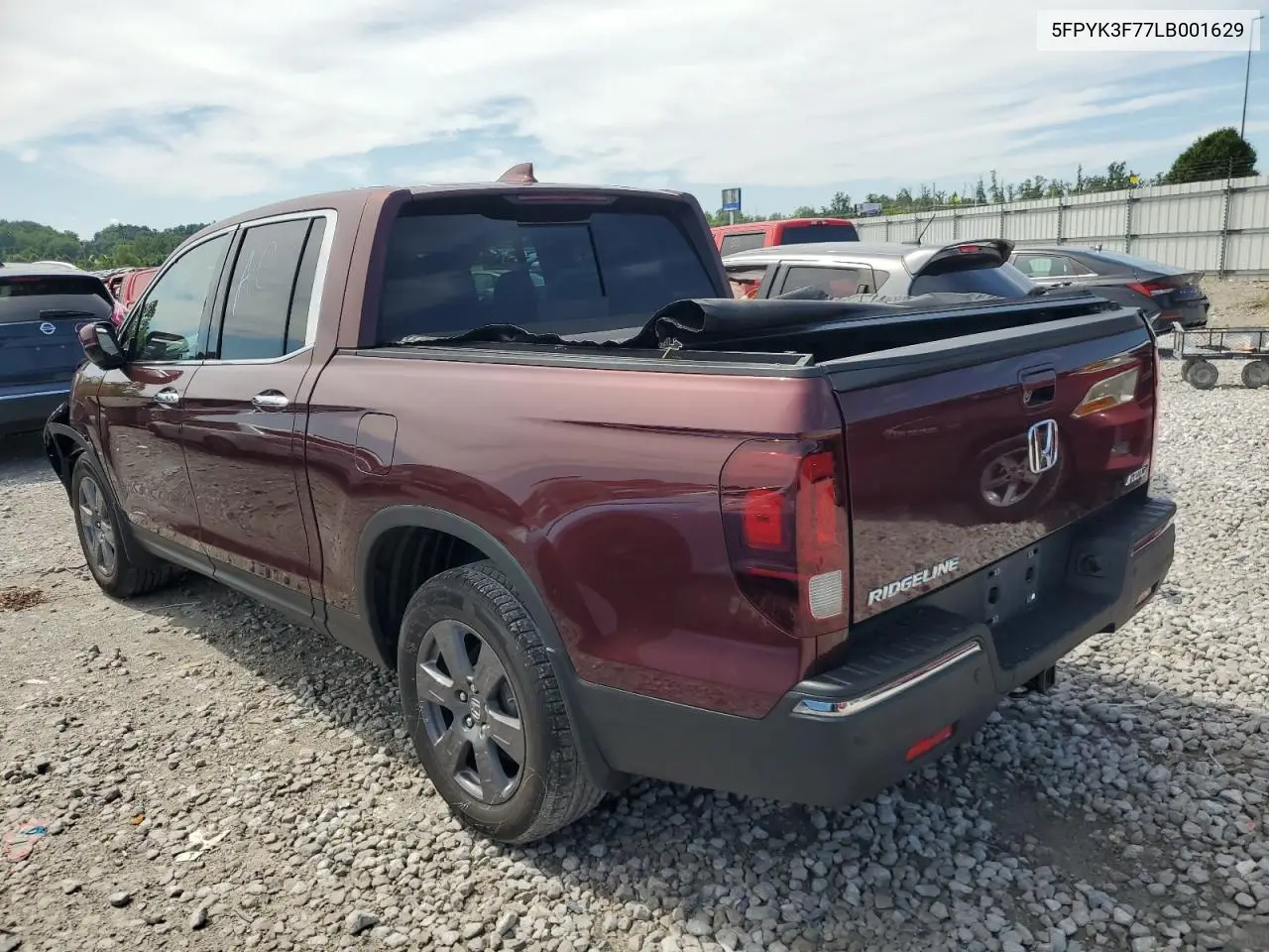 2020 Honda Ridgeline Rtl VIN: 5FPYK3F77LB001629 Lot: 64188665