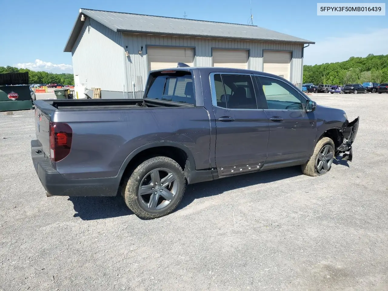 2021 Honda Ridgeline Rtl VIN: 5FPYK3F50MB016439 Lot: 56114775