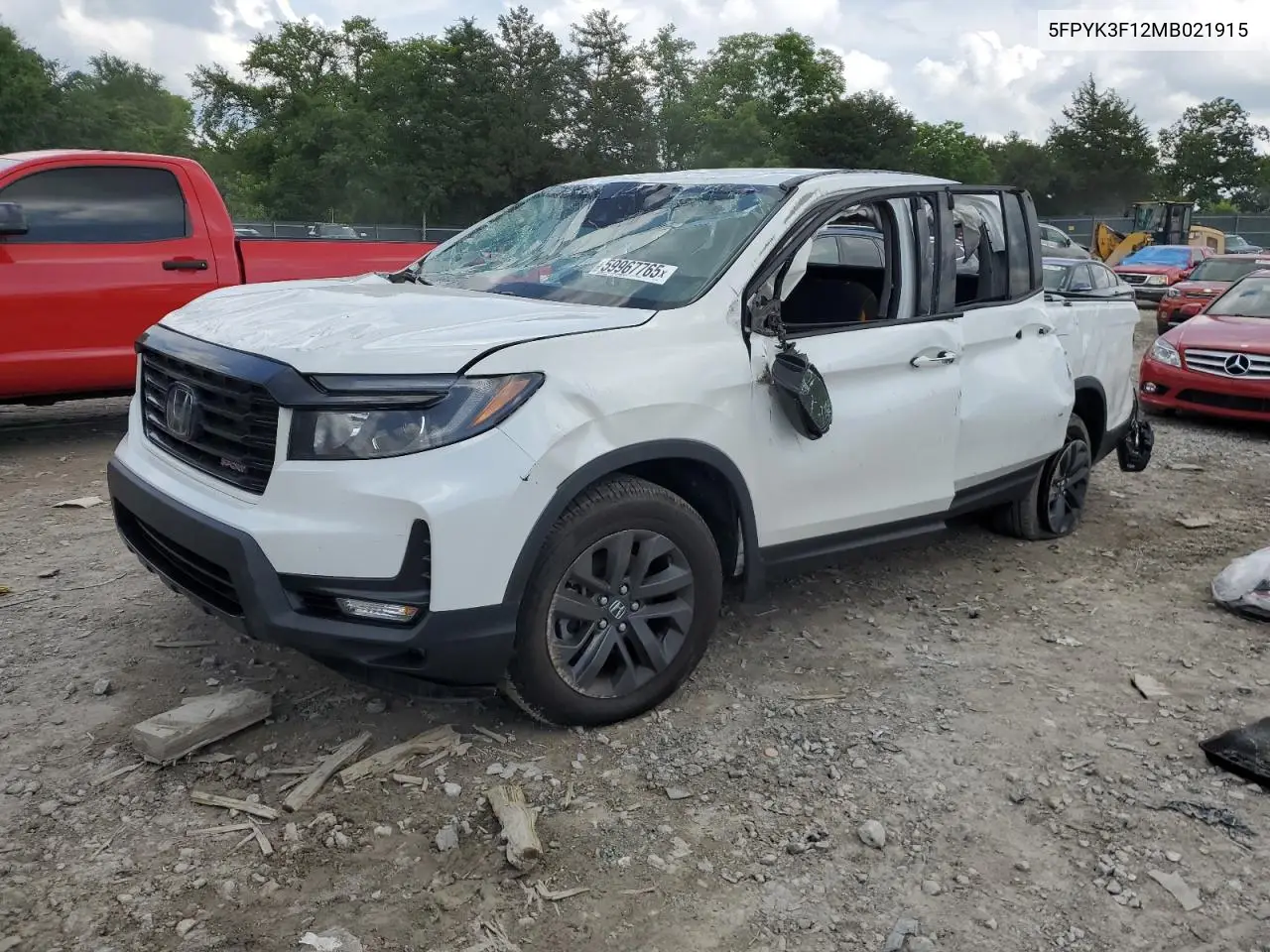 2021 Honda Ridgeline Sport VIN: 5FPYK3F12MB021915 Lot: 59967765