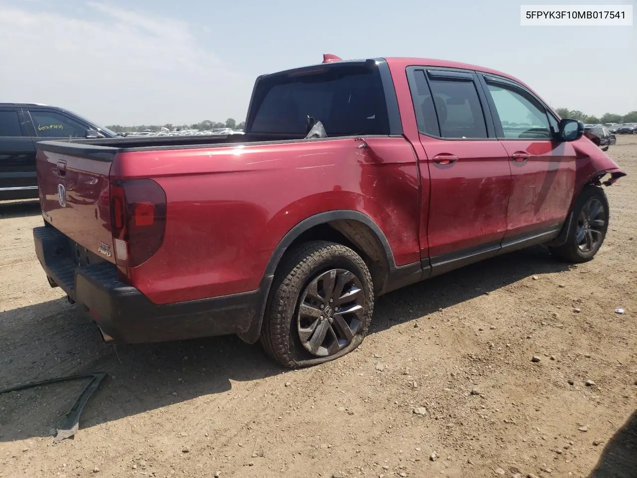 2021 Honda Ridgeline Sport VIN: 5FPYK3F10MB017541 Lot: 60257215