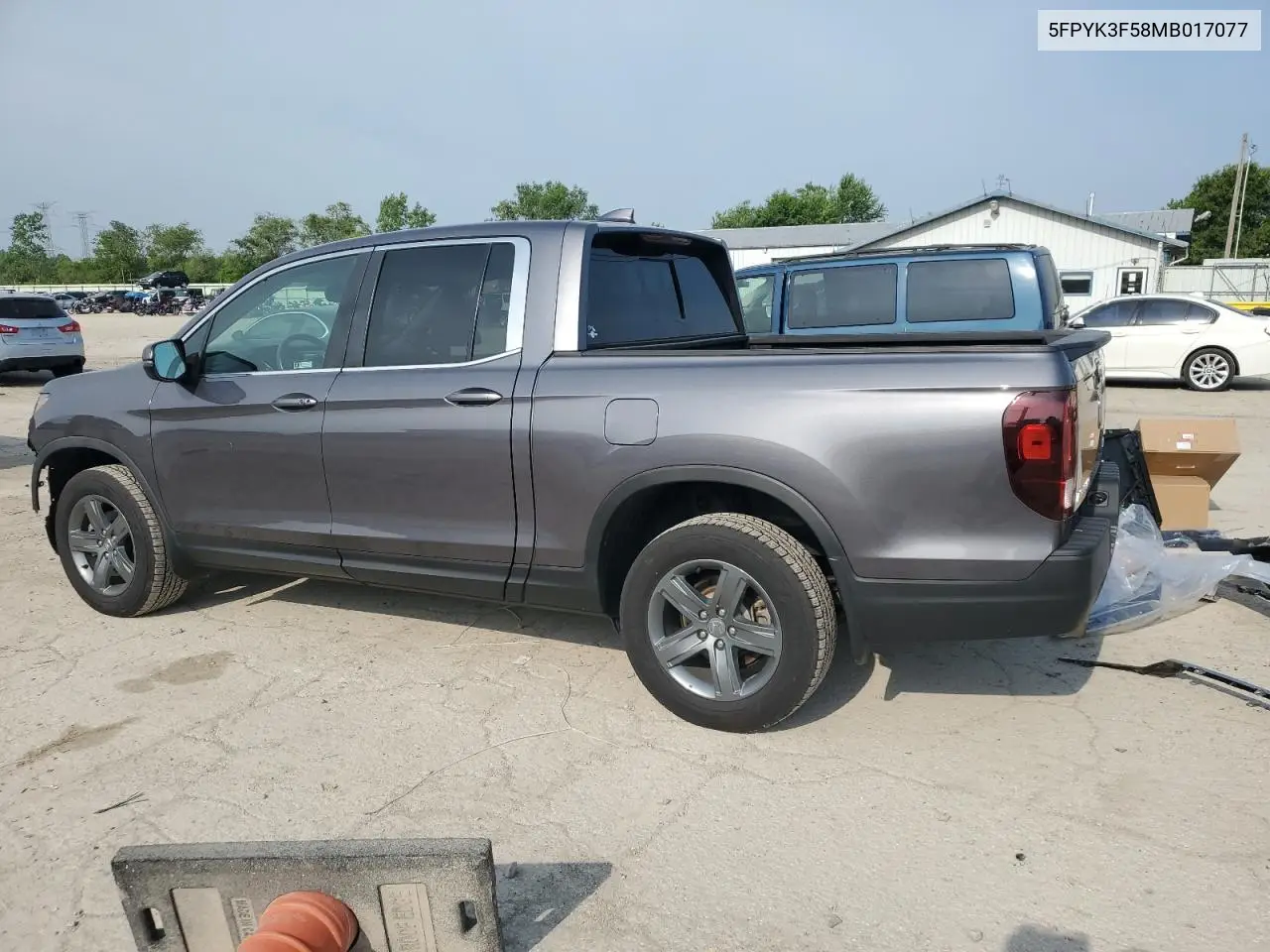 2021 Honda Ridgeline Rtl VIN: 5FPYK3F58MB017077 Lot: 60499275