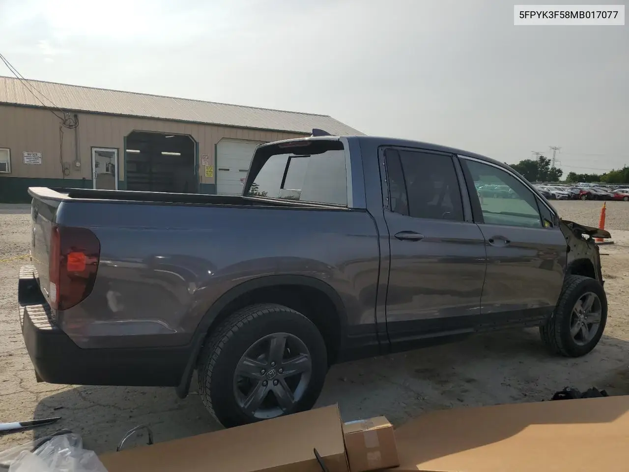2021 Honda Ridgeline Rtl VIN: 5FPYK3F58MB017077 Lot: 60499275