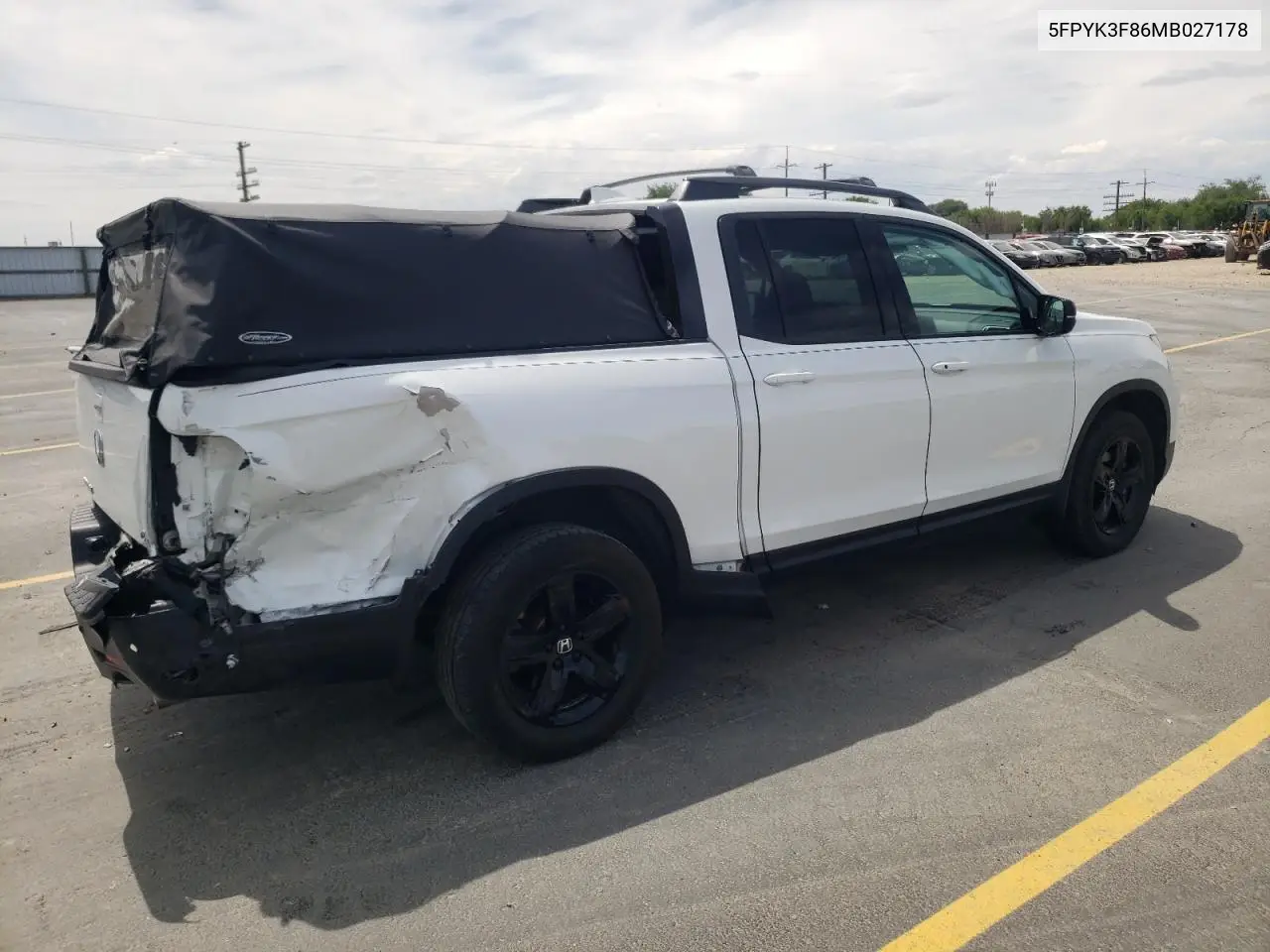2021 Honda Ridgeline Black Edition VIN: 5FPYK3F86MB027178 Lot: 60741105