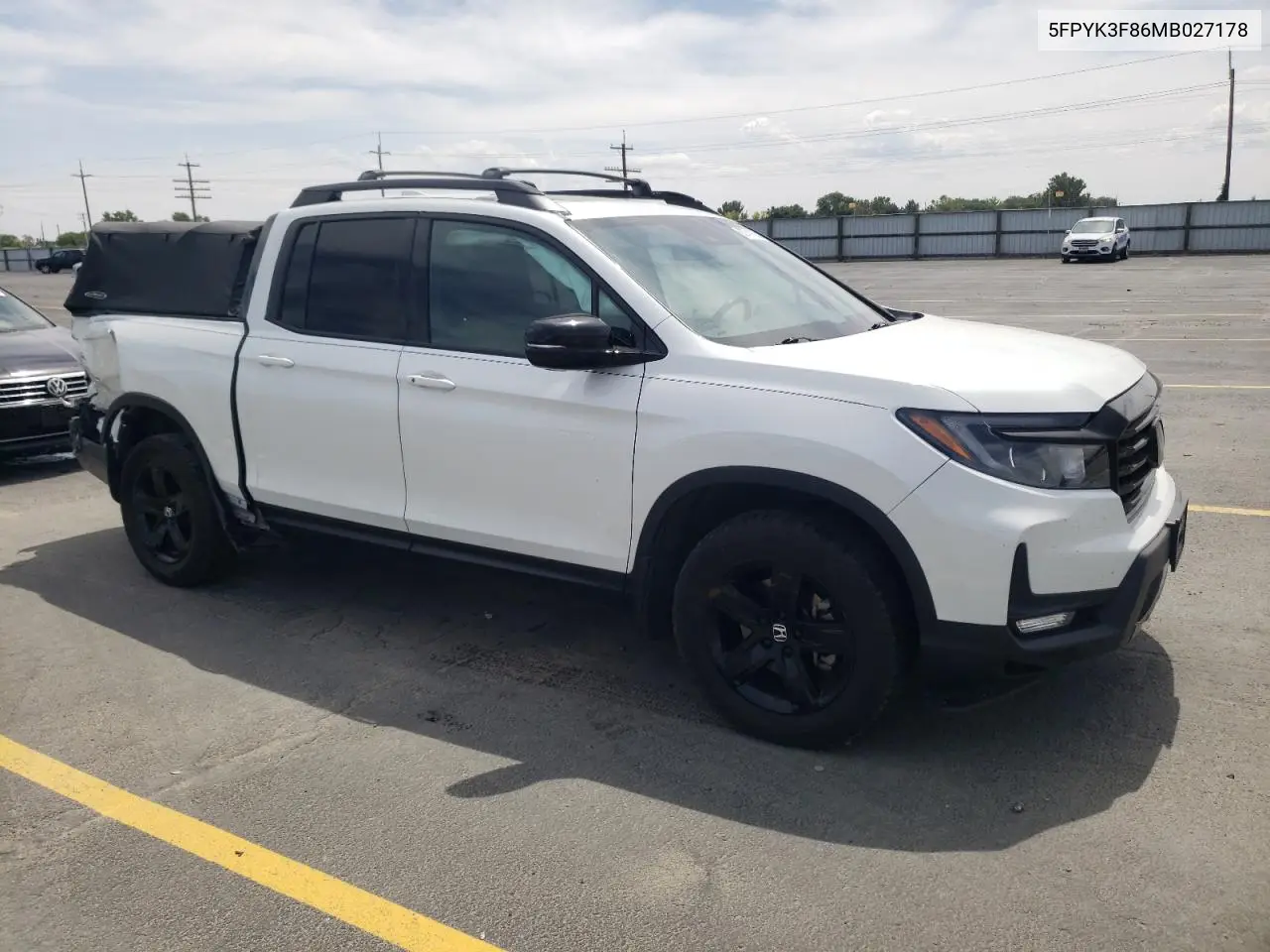 2021 Honda Ridgeline Black Edition VIN: 5FPYK3F86MB027178 Lot: 60741105