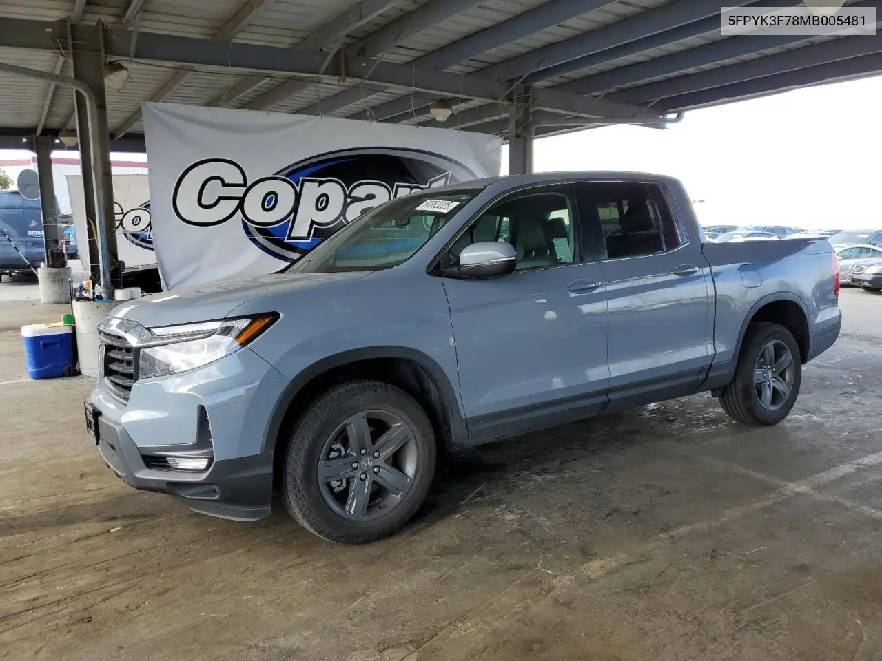 2021 Honda Ridgeline Rtl VIN: 5FPYK3F78MB005481 Lot: 60863205