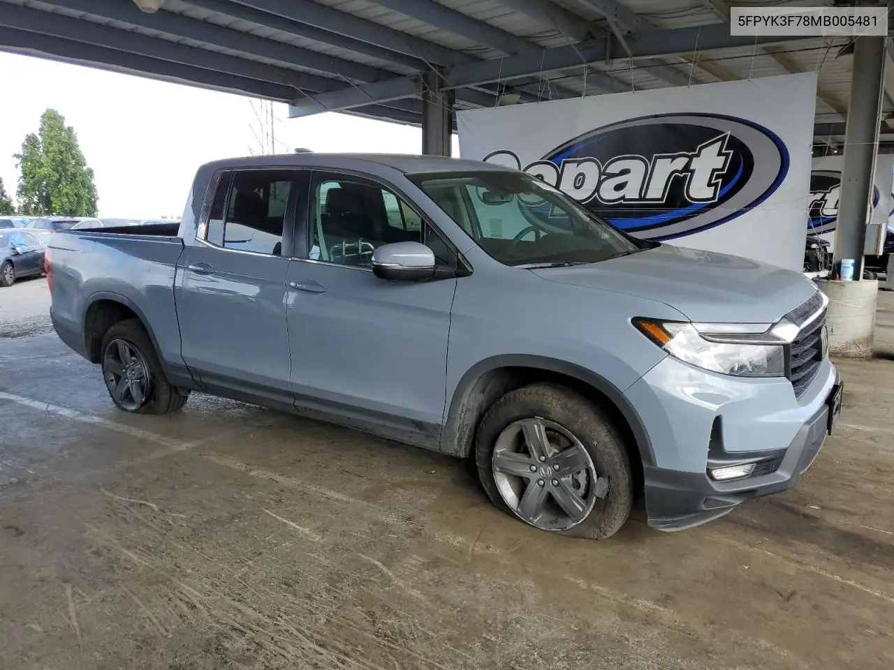 2021 Honda Ridgeline Rtl VIN: 5FPYK3F78MB005481 Lot: 60863205