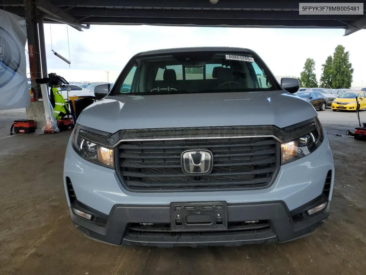 2021 Honda Ridgeline Rtl VIN: 5FPYK3F78MB005481 Lot: 60863205