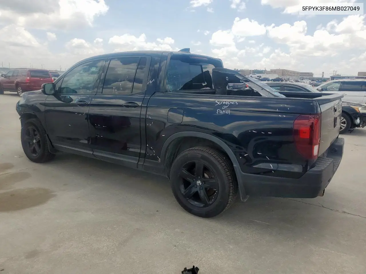 2021 Honda Ridgeline Black Edition VIN: 5FPYK3F86MB027049 Lot: 61644225