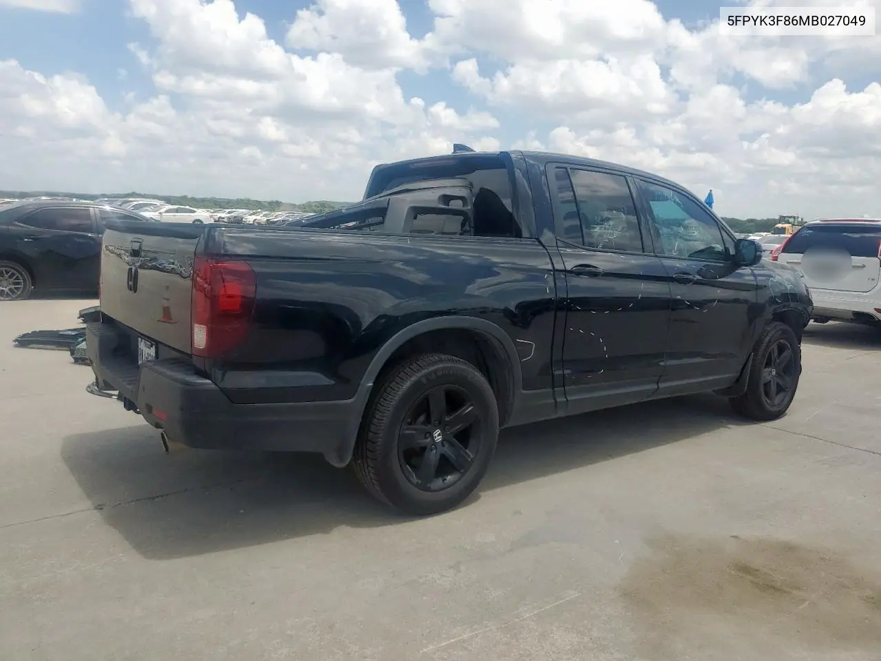 2021 Honda Ridgeline Black Edition VIN: 5FPYK3F86MB027049 Lot: 61644225
