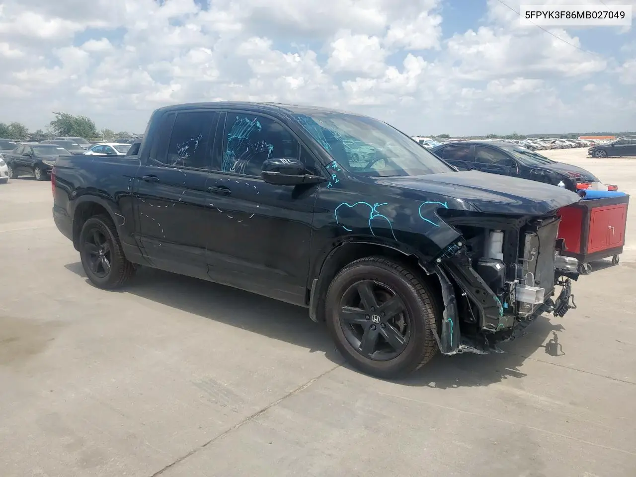 2021 Honda Ridgeline Black Edition VIN: 5FPYK3F86MB027049 Lot: 61644225