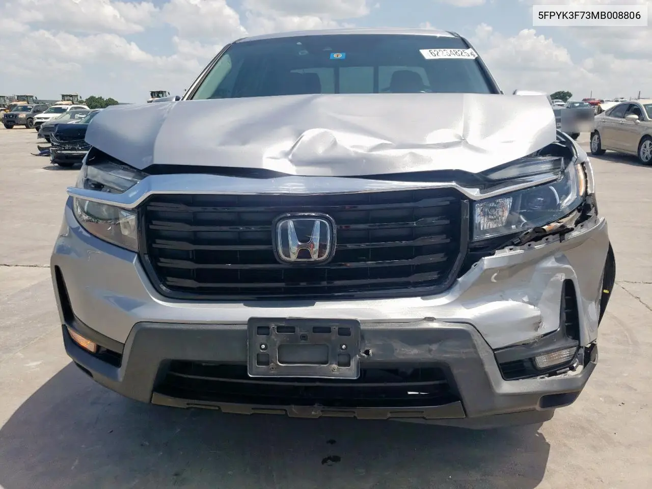 2021 Honda Ridgeline Rtl VIN: 5FPYK3F73MB008806 Lot: 62234825
