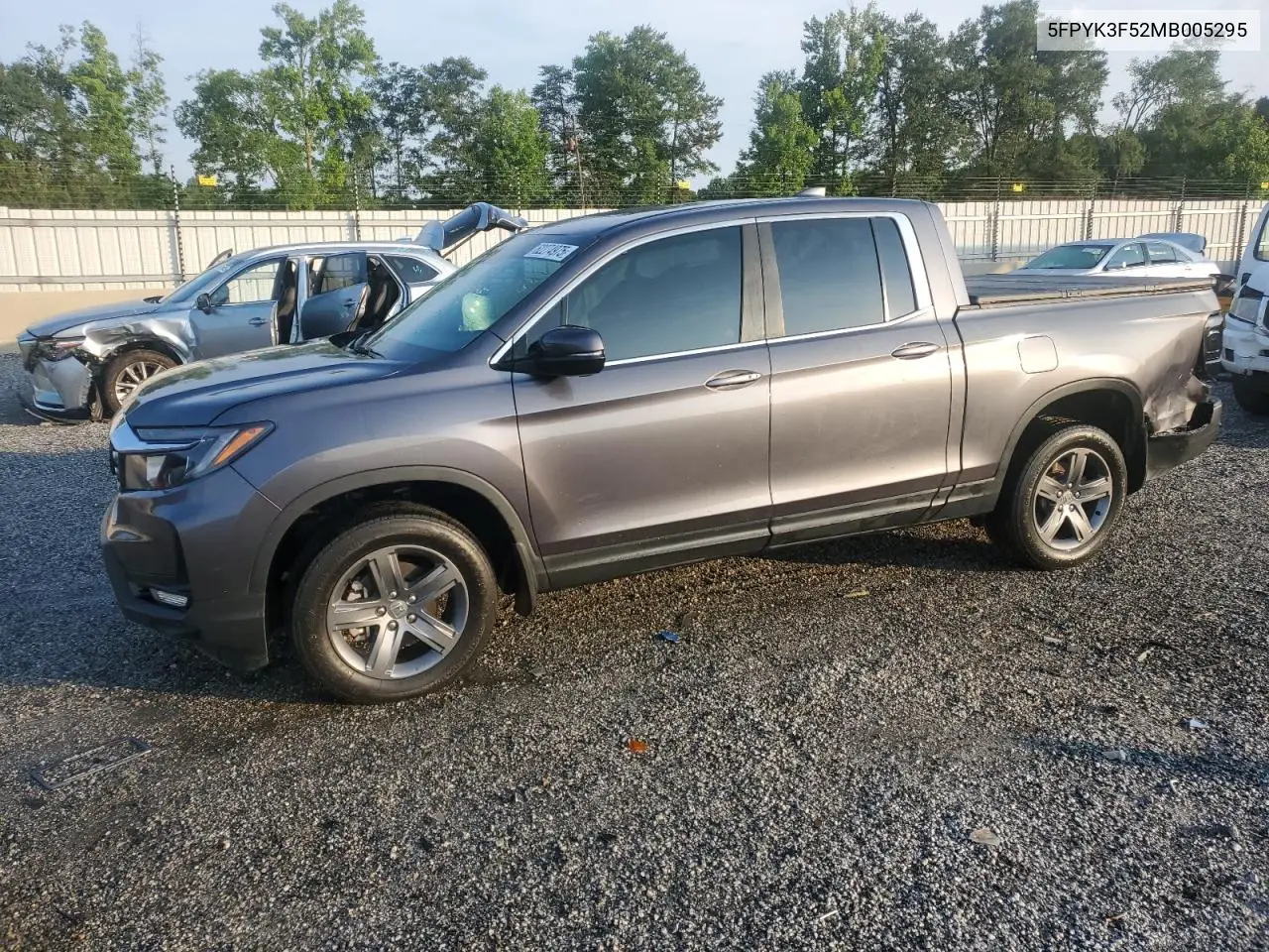 2021 Honda Ridgeline Rtl VIN: 5FPYK3F52MB005295 Lot: 62274975