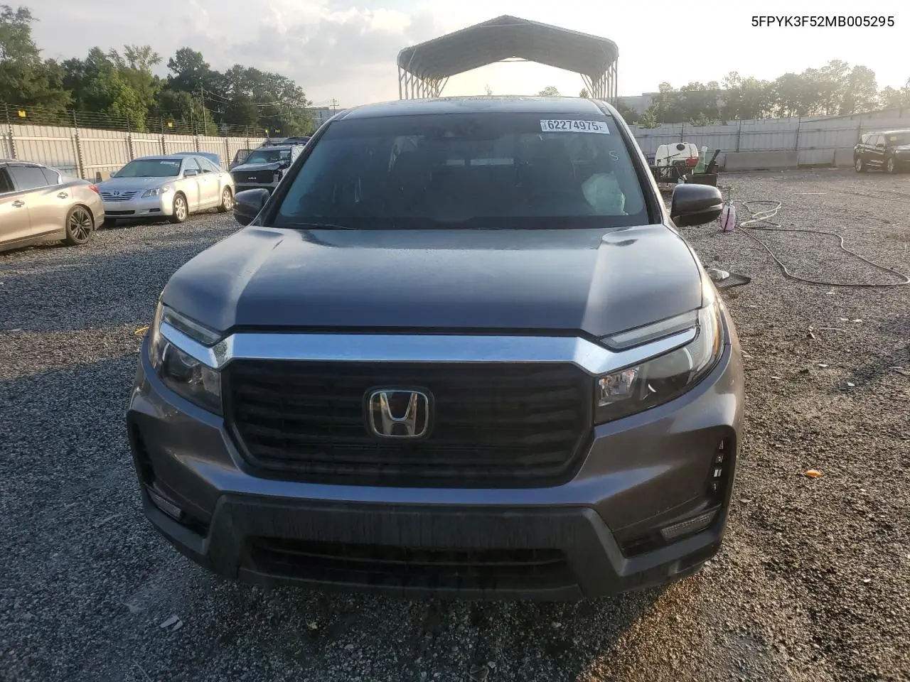 2021 Honda Ridgeline Rtl VIN: 5FPYK3F52MB005295 Lot: 62274975
