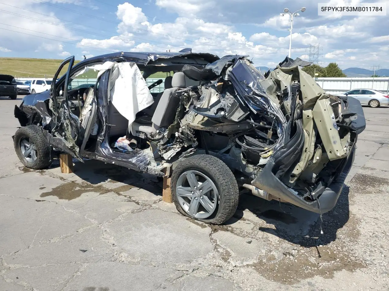 2021 Honda Ridgeline Rtl VIN: 5FPYK3F53MB011784 Lot: 62319235