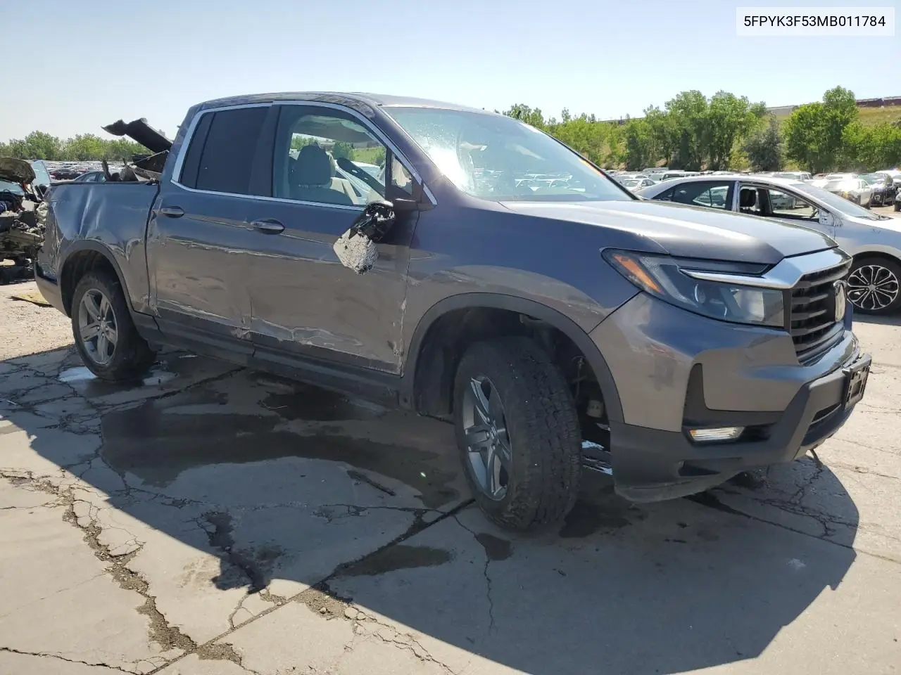 2021 Honda Ridgeline Rtl VIN: 5FPYK3F53MB011784 Lot: 62319235