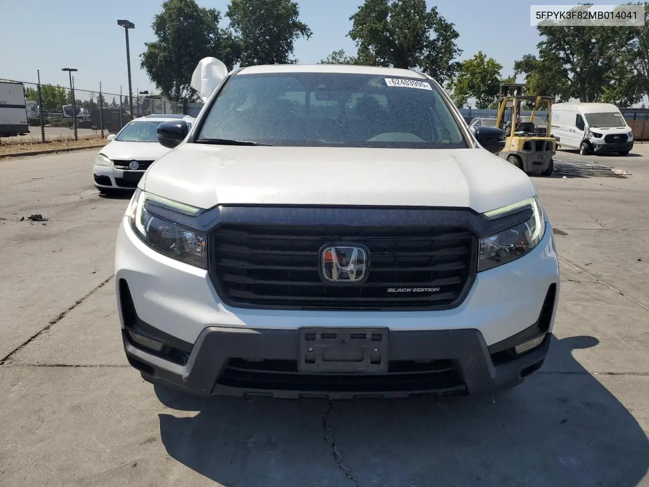 2021 Honda Ridgeline Black Edition VIN: 5FPYK3F82MB014041 Lot: 62403995