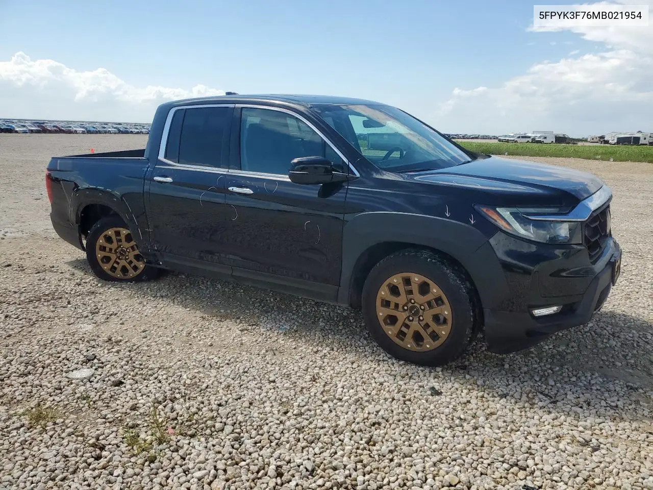 2021 Honda Ridgeline Rtl VIN: 5FPYK3F76MB021954 Lot: 64242945