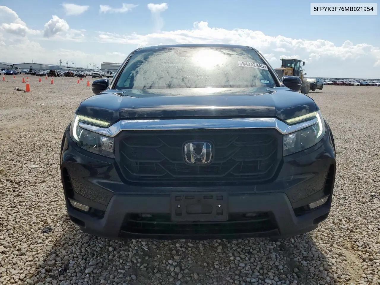 2021 Honda Ridgeline Rtl VIN: 5FPYK3F76MB021954 Lot: 64242945