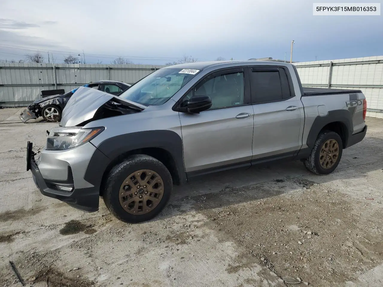 2021 Honda Ridgeline Sport VIN: 5FPYK3F15MB016353 Lot: 82310044